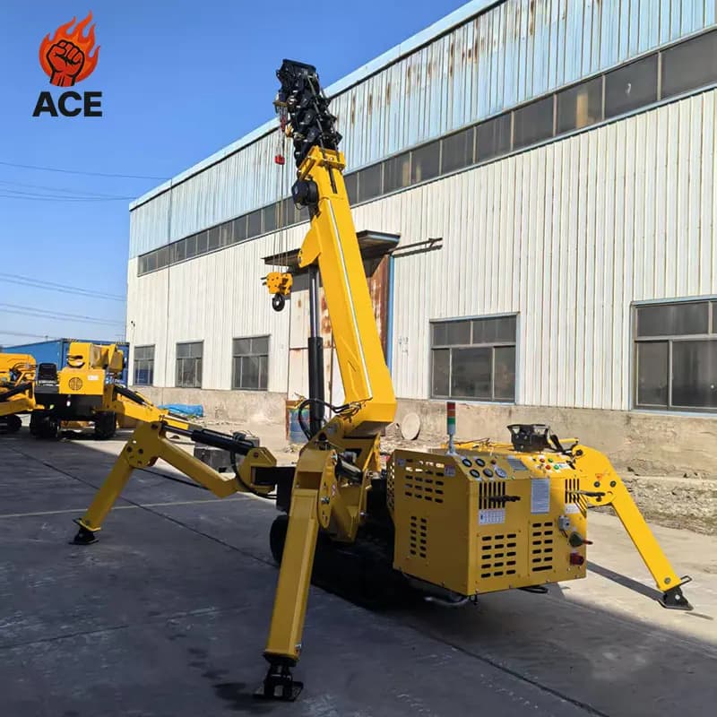 CE EPA EURO5 Customize 3 Ton 5 Ton Spider Crane Full Hydraulic Telescopic Boom Mini Crawler Mobile Crane 8ton Mini Crawler Crane