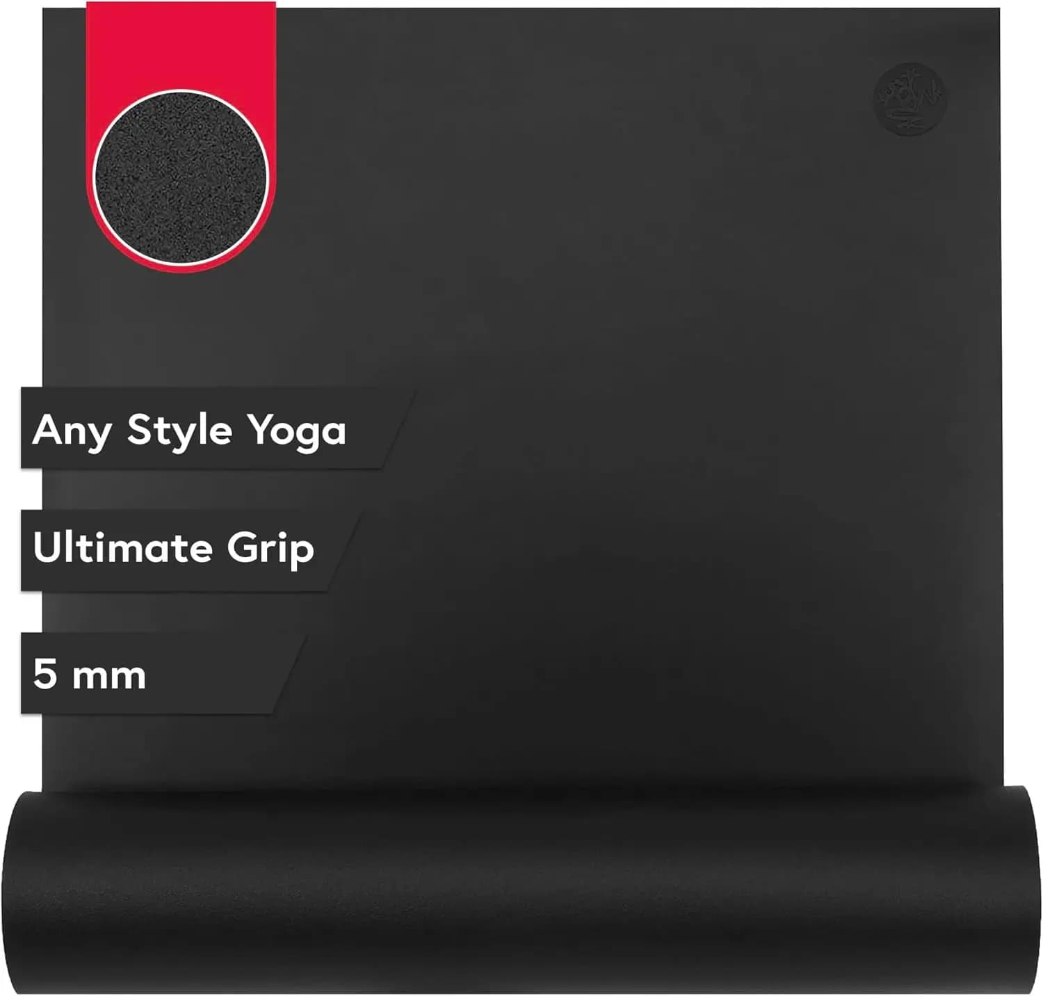 71 inch yoga mat with optimal grip and sweat absorption - 5 mm thickness for all yoga styles