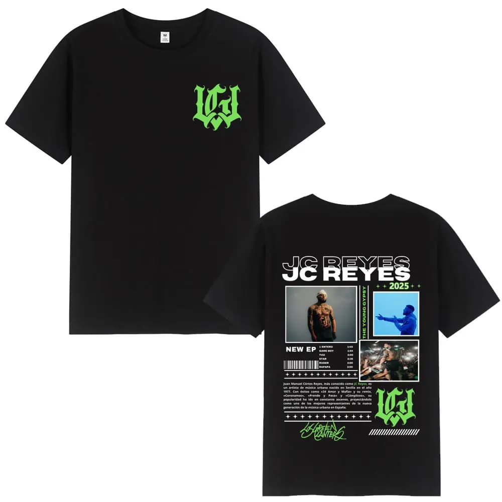 Rapper Jc Reyes Tour 2025 Graphic T Shirts Men Women Clothing Cotton T-shirts Oversized Summer Short Sleeves Loose Tee Shirts