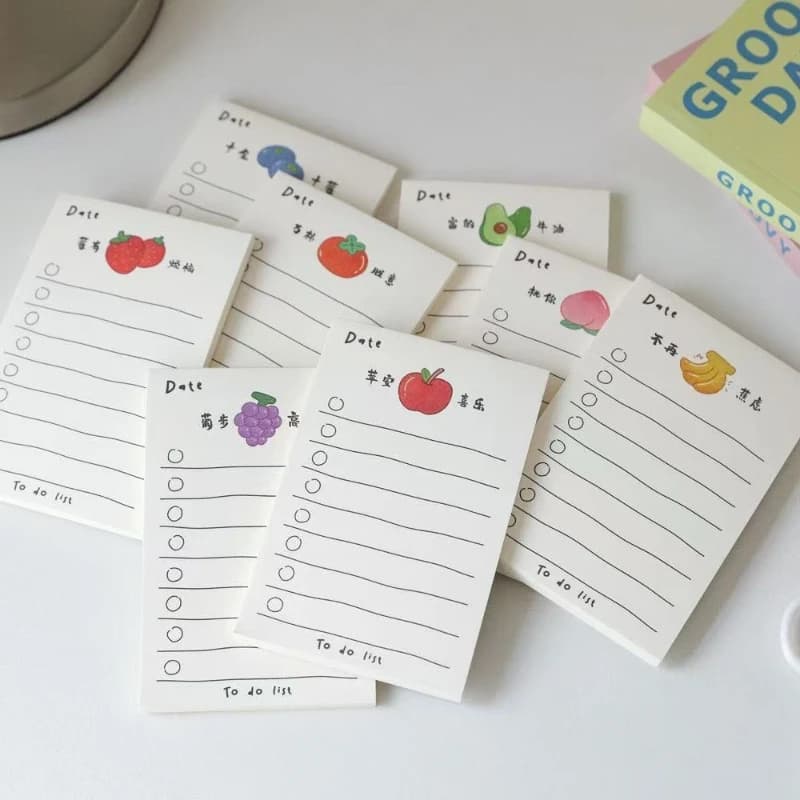 Blocco Note Kawai Serie Simple Line, Quaderno Portatile, Agenda per Ufficio e Scuola, Regalo, Grazioso Blocco per Appunti