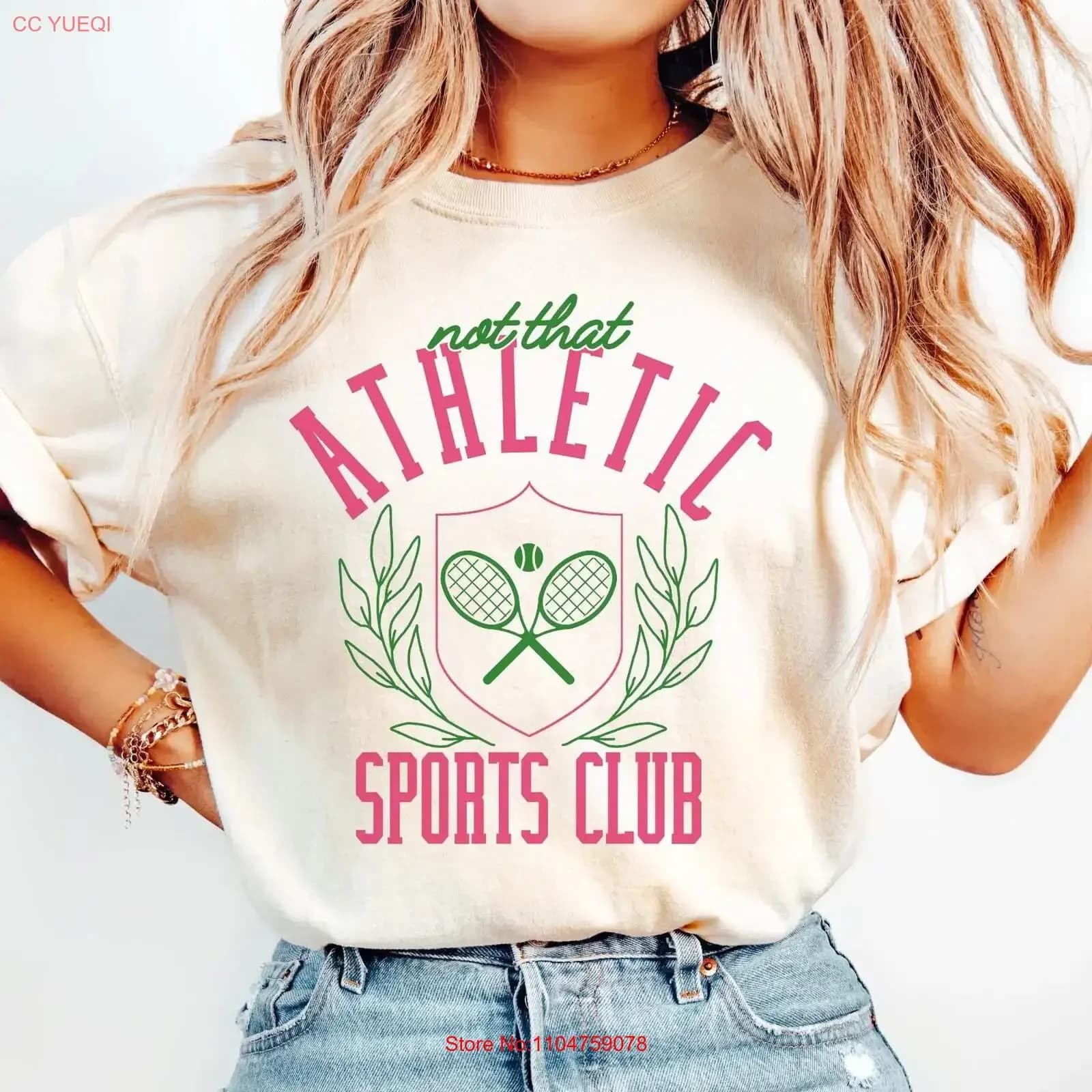 Not That Athletic Sports Club Go T Shirt for Her Mom s Game Day vintage Washed designer clothes fashion Stretched streetwear