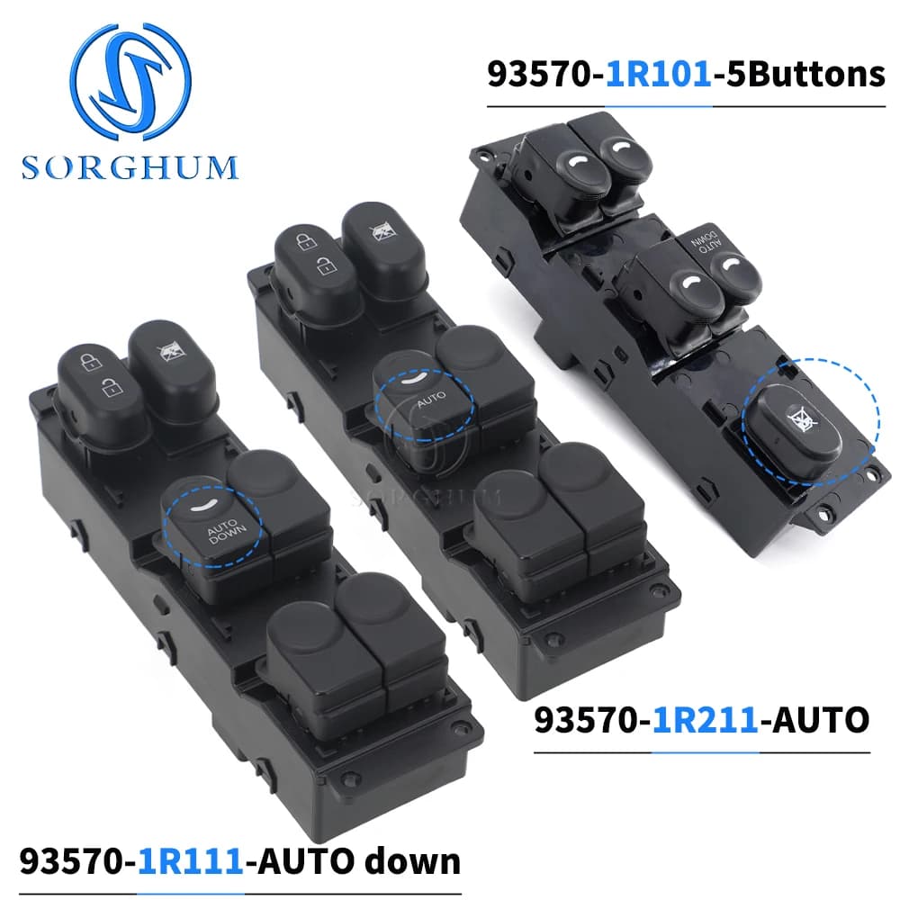 93570-1R211 93570-1R111 93570-1R101 Interruttore Elettrico Principale Finestrino LHD Per Hyundai Accent Solaris VERNA 2011-2017 2010-2016