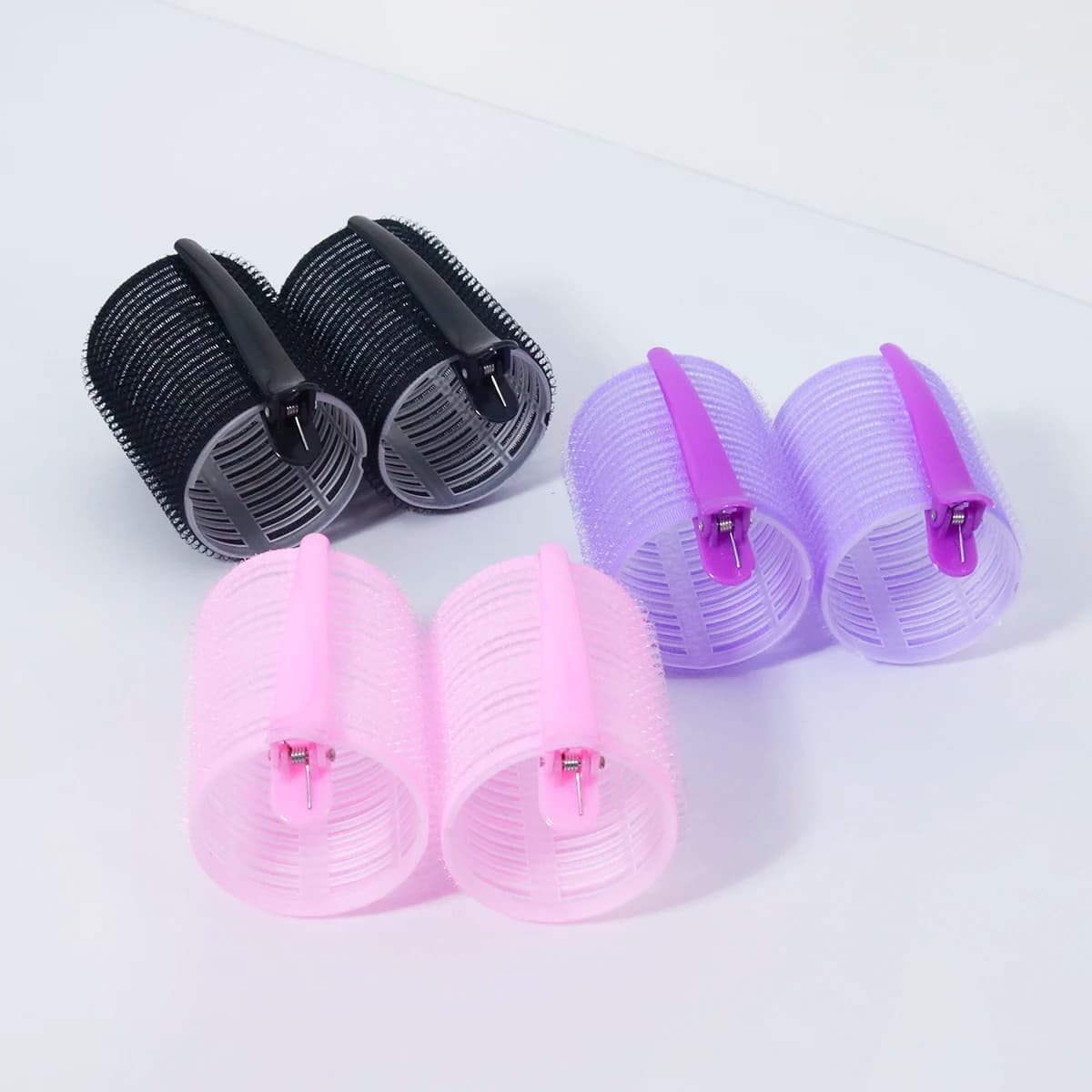 4 pz/set ferro arricciacapelli set 2 pz ferro arricciacapelli non termico auto grip fermaglio per capelli in 2 pezzi set di strumenti per capelli fai da te