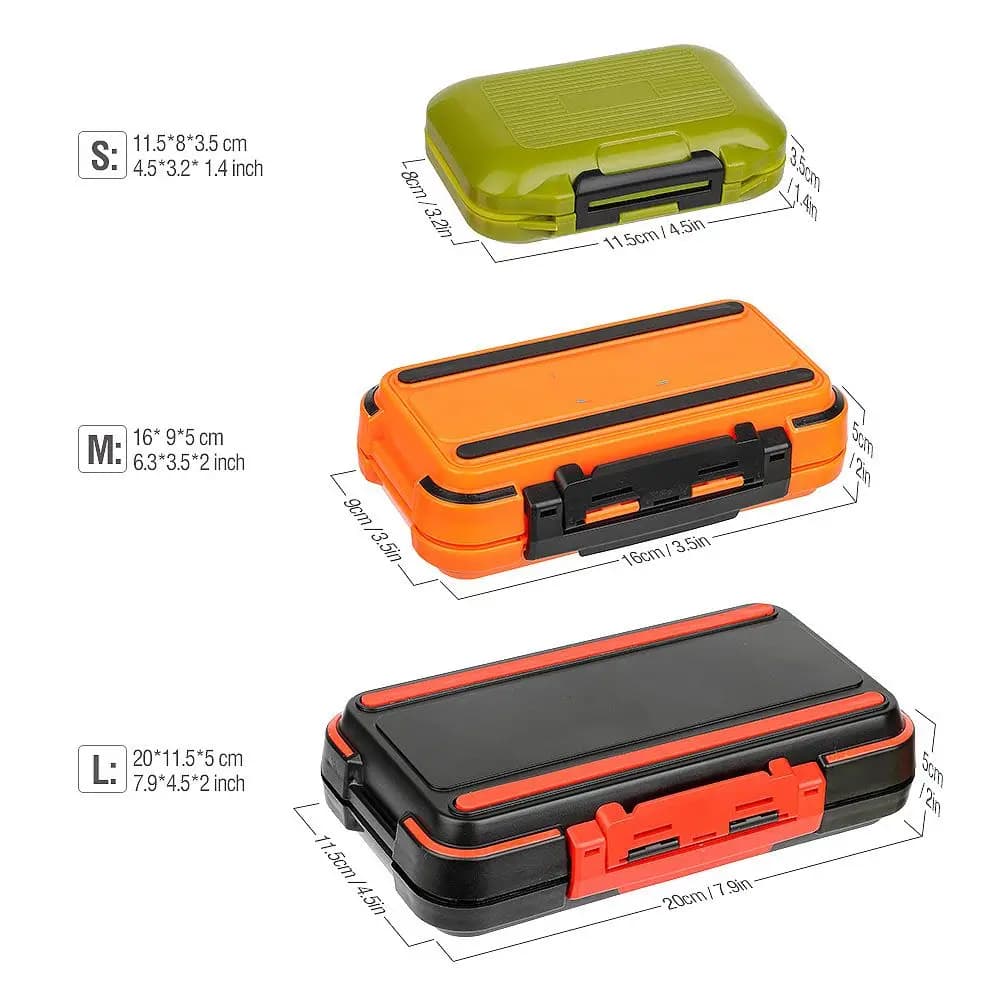 30 grids Plastic Double Side Tackle Storage Waterproof Bait Container Fishhook Case Fishing Box Lure Case