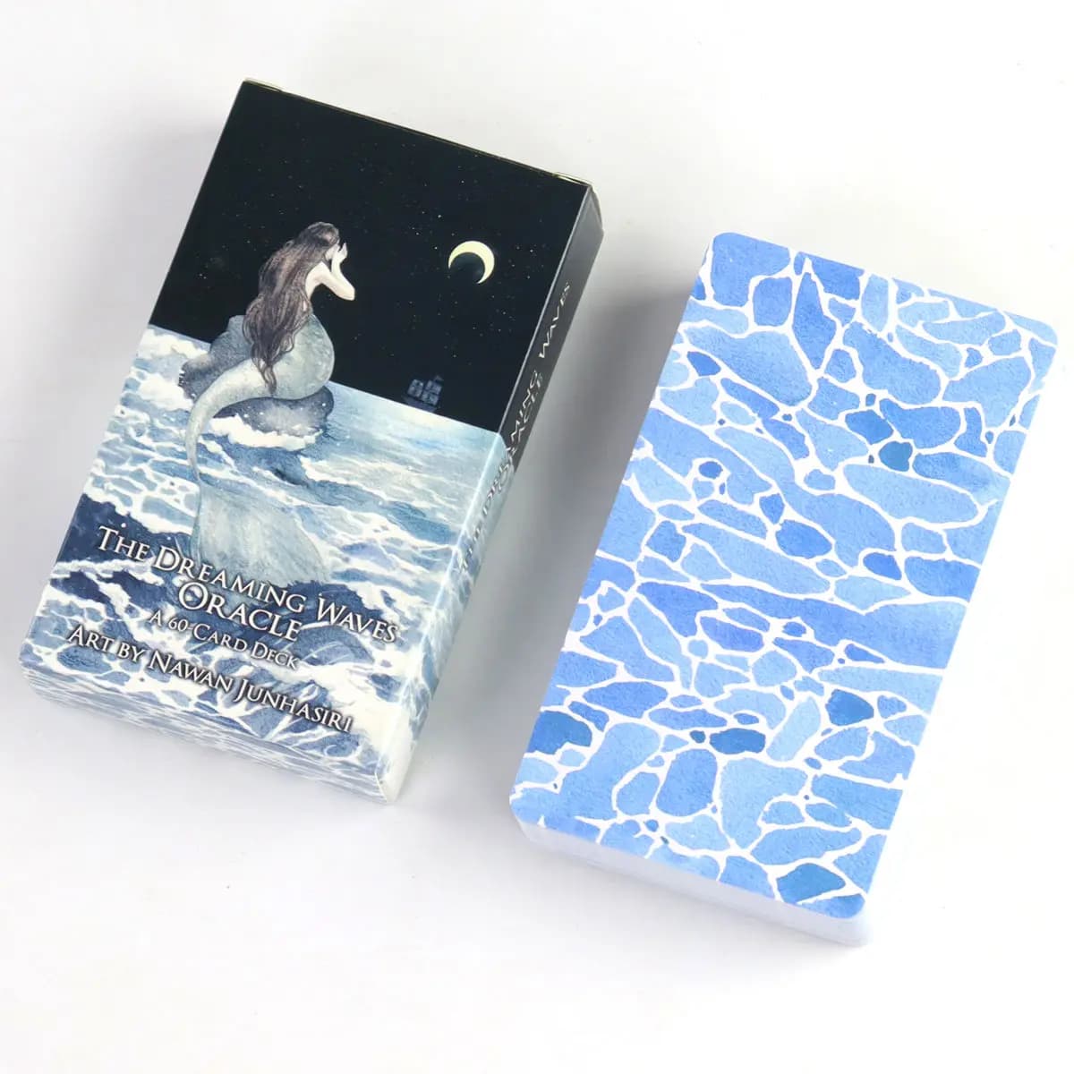 10.3*6 cm The Dreaming Waves Oracle Deck 60 pezzi di carte Oracle riempita di sussurri morbidi piumati della saggezza