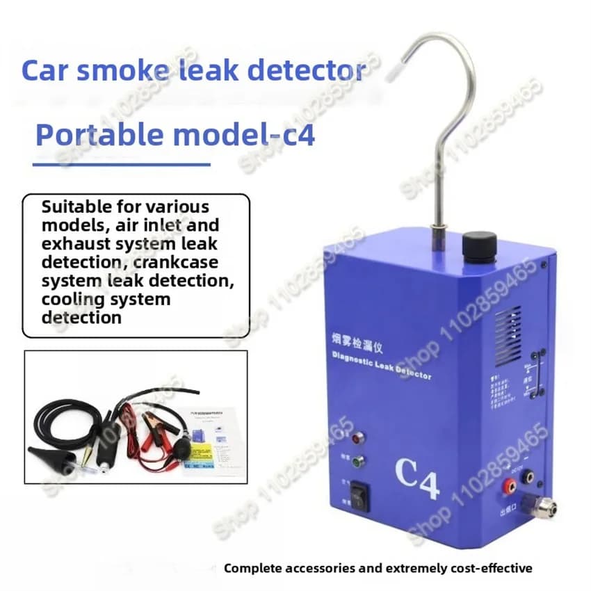 Rilevatore Portatile di Perdite di Fumo per Auto C4, Strumento Diagnostico per Perdite d'Aria, Rilevamento Scarico e Circuito Olio