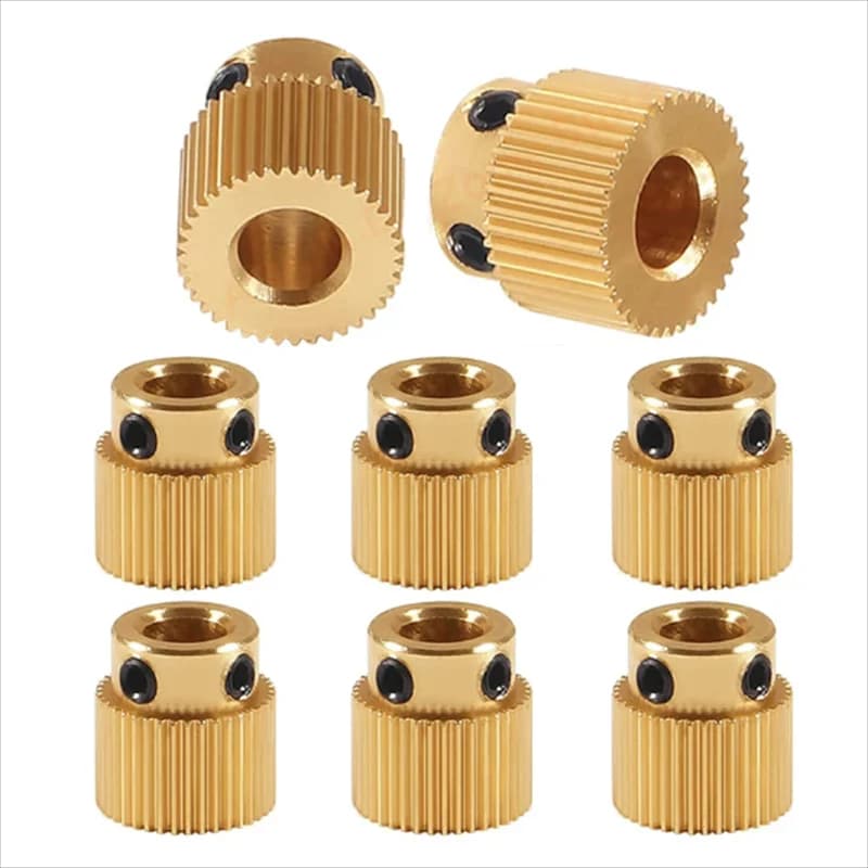 8PCS Ottone Estrusore Ruota 40 Denti Ingranaggio di Azionamento per Creality CR-10 10S S4 S5 Ender 3 / Pro / V2 Parti Della Stampante 3D