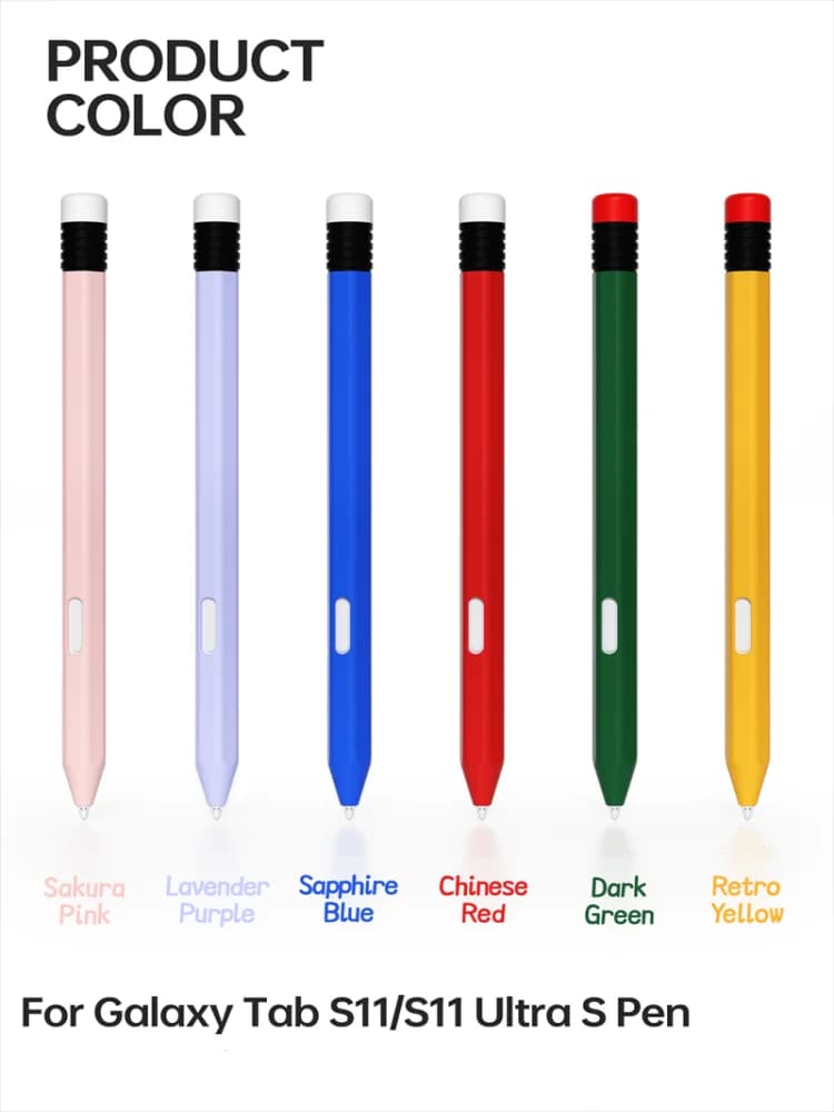Pen Case for Samsung Galaxy Tab S11 Ultra S11 Tablet Stylus Protective Cover Soft Silicone Shockproof Non-slip