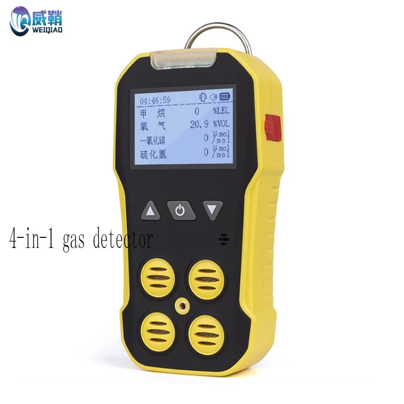 Multi-gas detector O2 H2S CO LEL 4 in 1 Oxygen hydrogen sulfide carbon monoxide methane gas leak detector