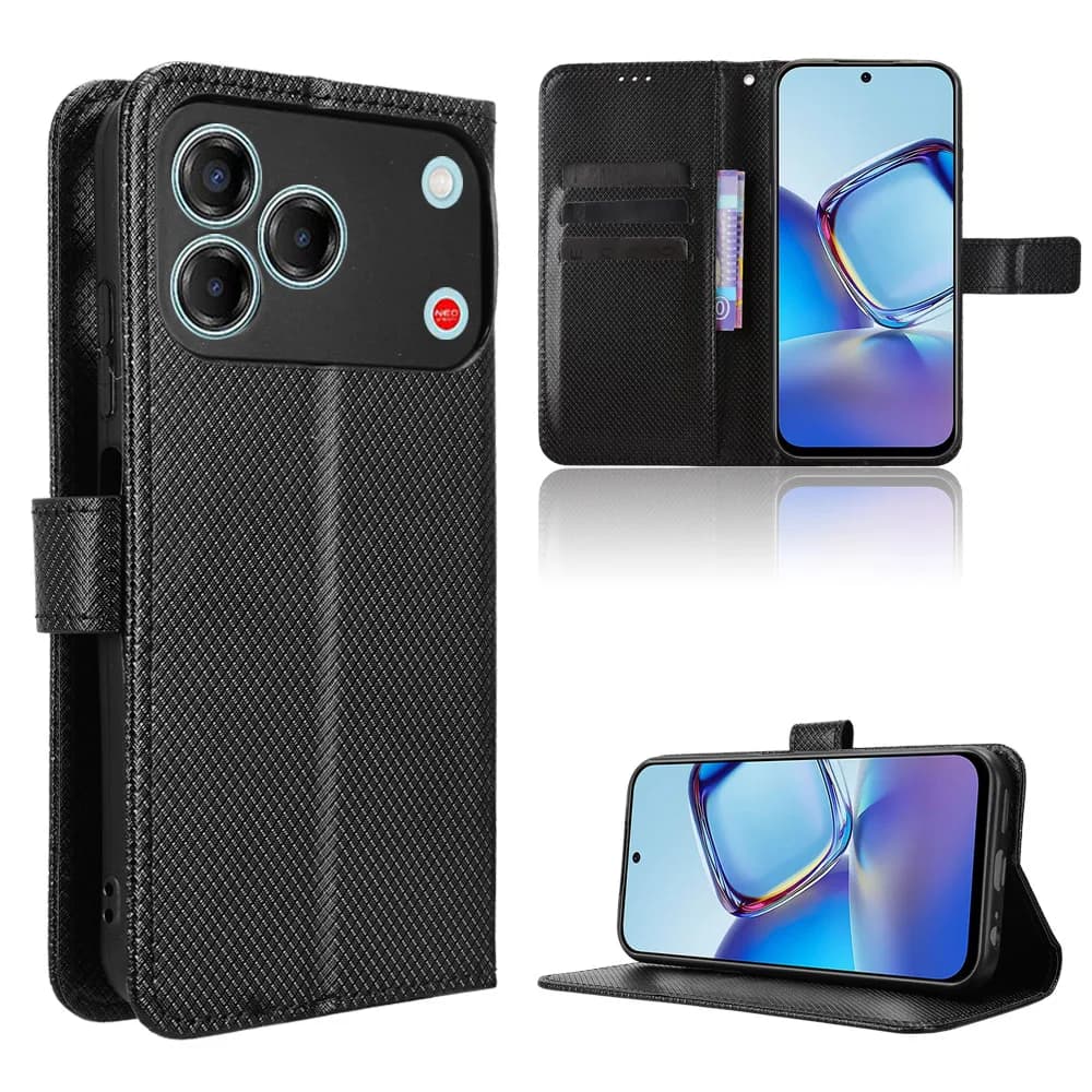 Per ZTE Blade V80 Design Vita Luxury Flip Diamond Pattern Pelle PU Custodia a portafoglio in pelle per ZTE V80 Design V 80 Borsa per telefono