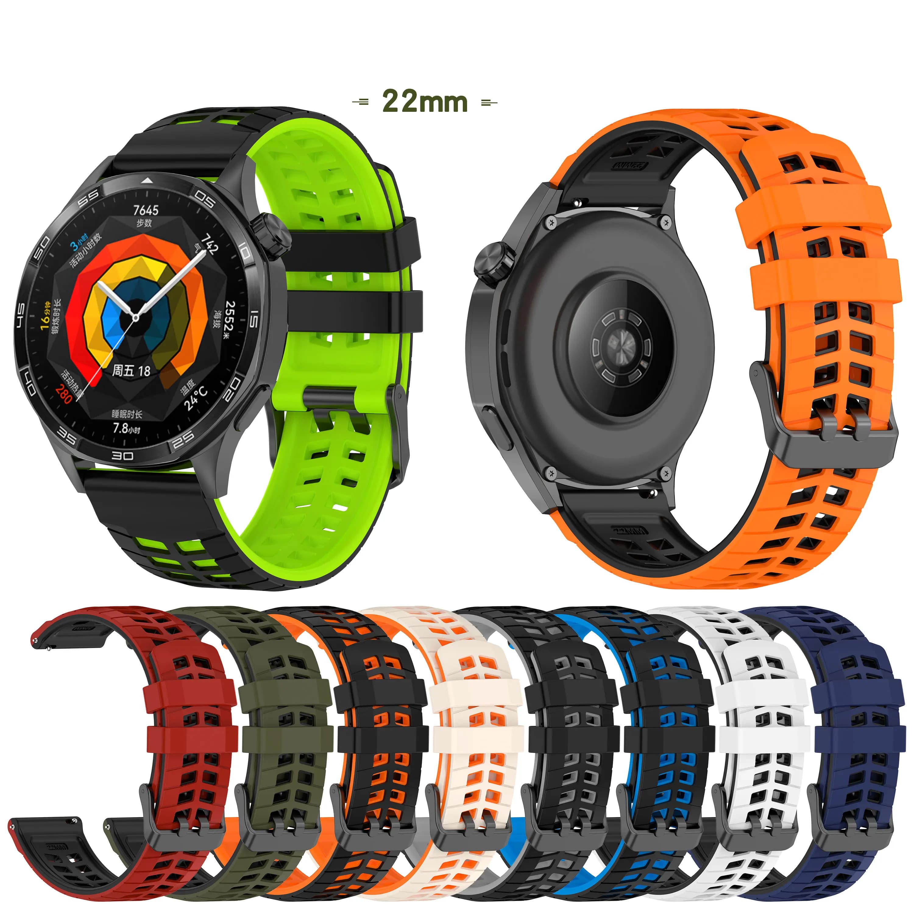 Nuovo cinturino universale traspirante da 22 mm per Suunto RACE 2 RACE cinturino verticale per Suunto 5 9 Peak Pro braccialetto da polso