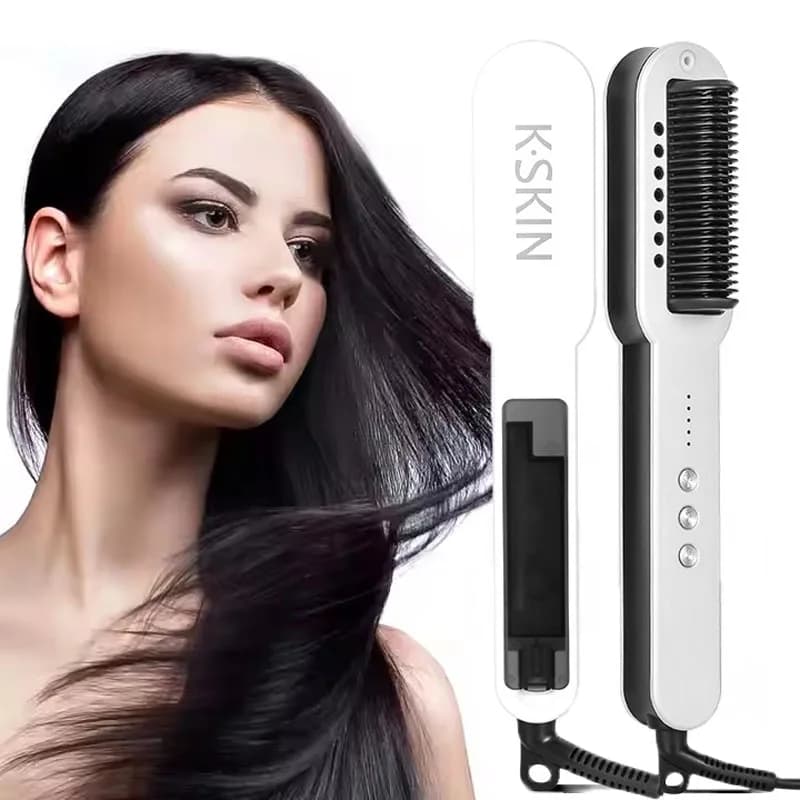 Professionale Salon 2in1 Steampod Nano Spray Piastra per capelli Cura di bellezza Vapore caldo Ionico Raddrizzatura dei capelli Styler Pettine Spazzola