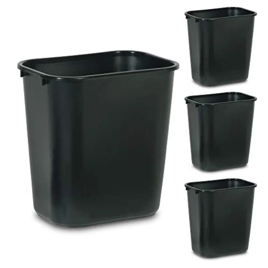 Cestino per rifiuti/Immondizia, 7 galloni/28 quarti, in plastica, per camera da letto/bagno/ufficio, adatto per sotto scrivania/lavello/mobiletto, confezione da