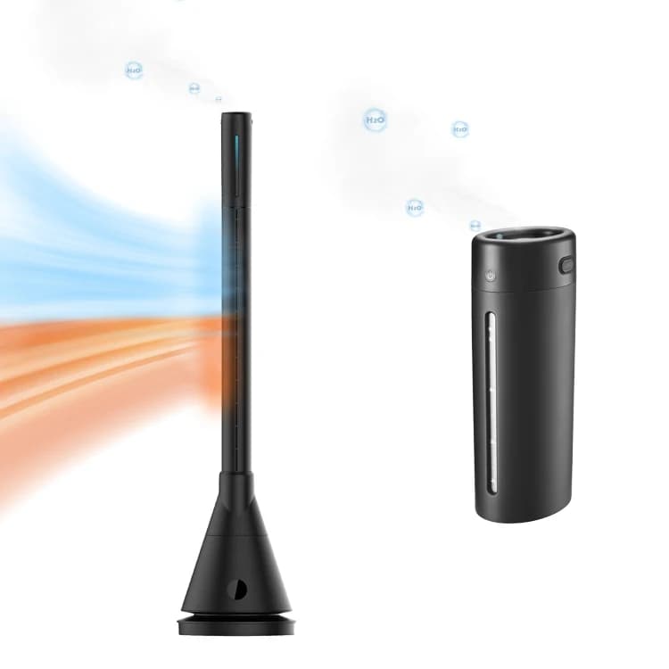 Air Humidifying Heating Cooling Fan for Room Remote Control Energy-Saving Air Circulation Fan Humidifier