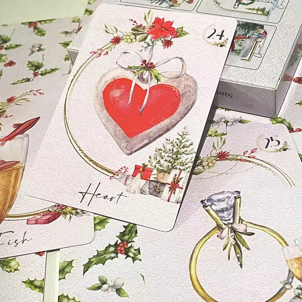 10*7.5cm Simply Christmas Lenormand 36 pezzi di carte