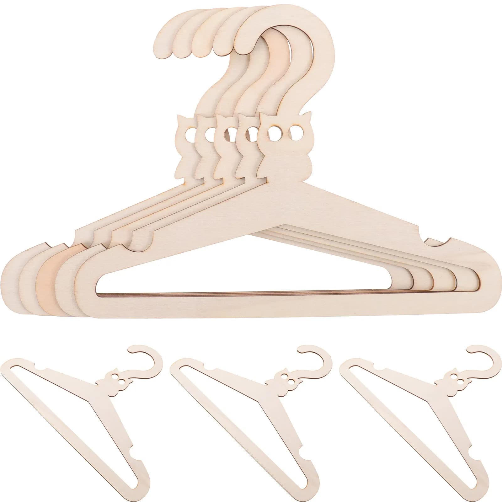 5 Pezzi Appendiabiti in Legno a Forma di Animale, Design Cartone Animato Fai-da-te, Organizzatore per Armadio Cameretta, Appendiabiti in Legno