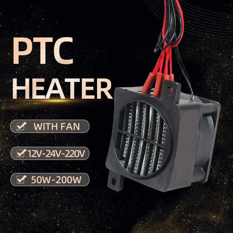 PTCYIDU Riscaldatore PTC isolato con ventola 12V~220V 50W~200W Riscaldatore elettrico per incubatrice Riscaldamento a temperatura costante