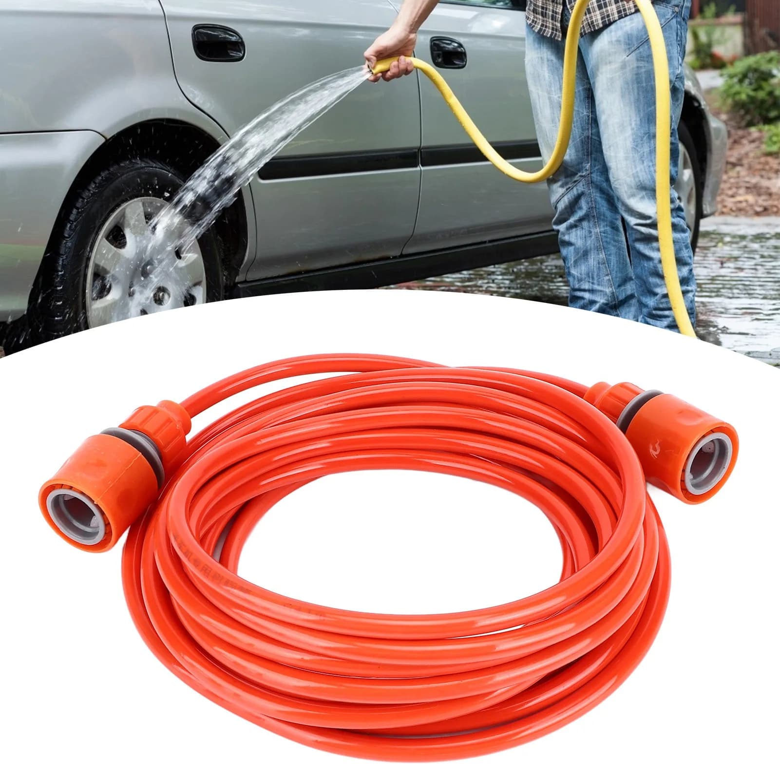 Tubo da giardino flessibile ad alta pressione da 6 m, resistente alle esplosioni, antigelo, resistente all'usura, in plastica, per uso esterno