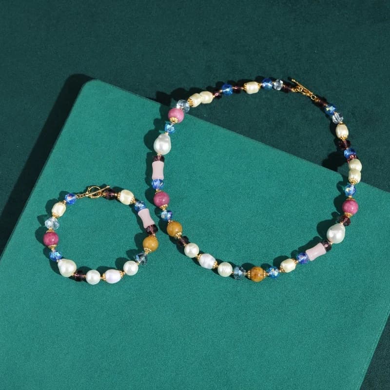 Vintage Baroque Irregular Shaped Pearl Jewelry Sets Necklace Bracelet Classic Retro Brands Wedding Party Daily Gift Trends 2026