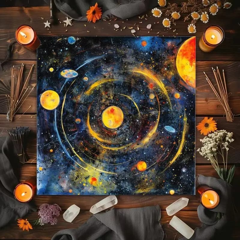 VIKAMA Gilded Butterfly Blossoms Tarot Card Tablecloth Mystical Divination Altar Cloth Ceremony for Spiritual Room Decor