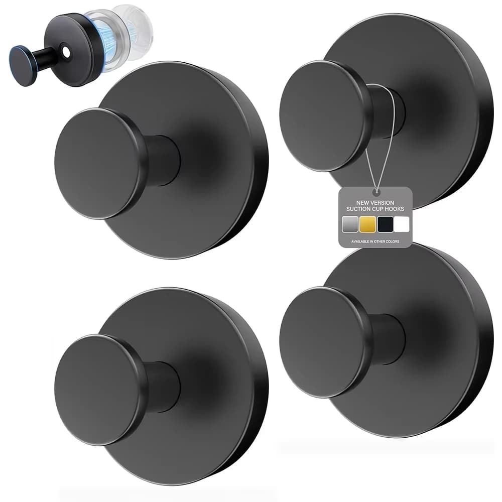 Ganci a ventosa per doccia, ganci rimovibili per asciugamani da bagno, per finestre, porte in vetro, pareti, ganci per accappatoi, ganci per corone da bagno per appendere