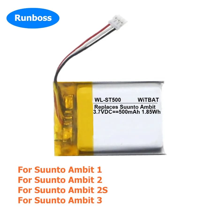 PR sostitutivo- 382530 Batteria per orologio intelligente GPS Suunto Ambit 1 2 2S 3