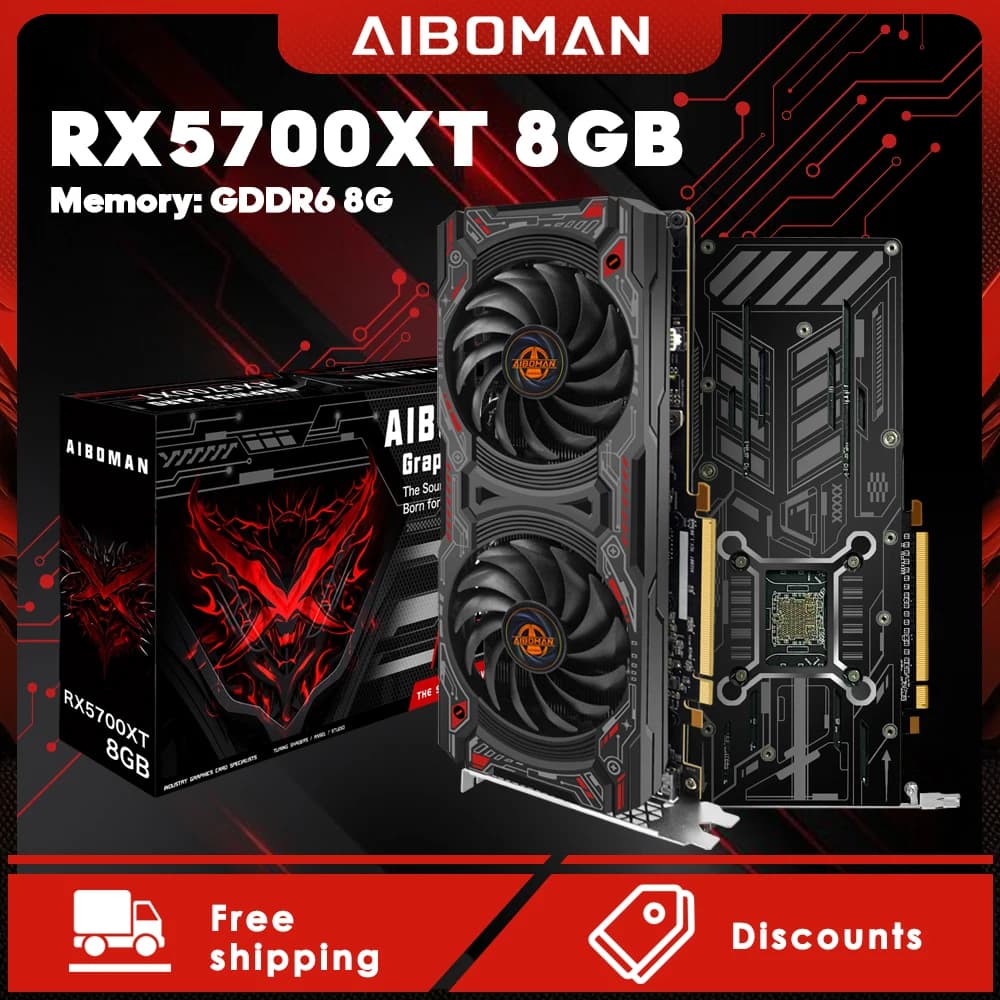 AIBOMAN RX5700XT 8G GDDR6 RED DEMON Gaming Scheda grafica ufficiale ad alte prestazioni
