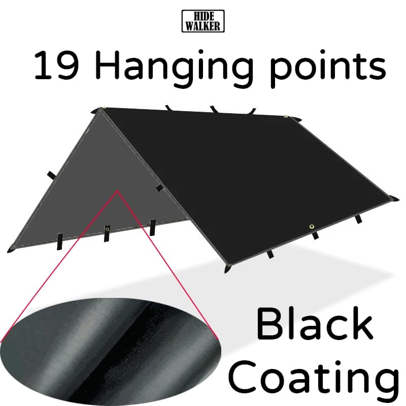 19 hanged Telo black lining waterproof black coated Telo outdoor camping Telo Bushcraft Shelter DIY Tent Moscow