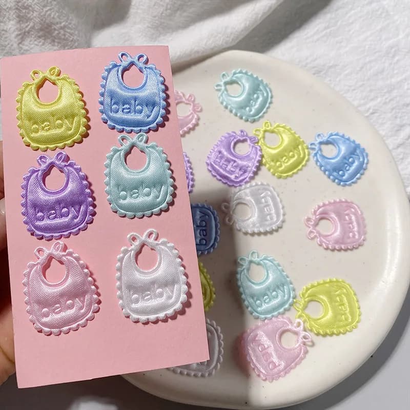 60 pezzi sciarpa per bambini gonna cartone animato applique imbottita per fascia per capelli per bambini accessori per fermagli scarpe cappelli toppe decorative