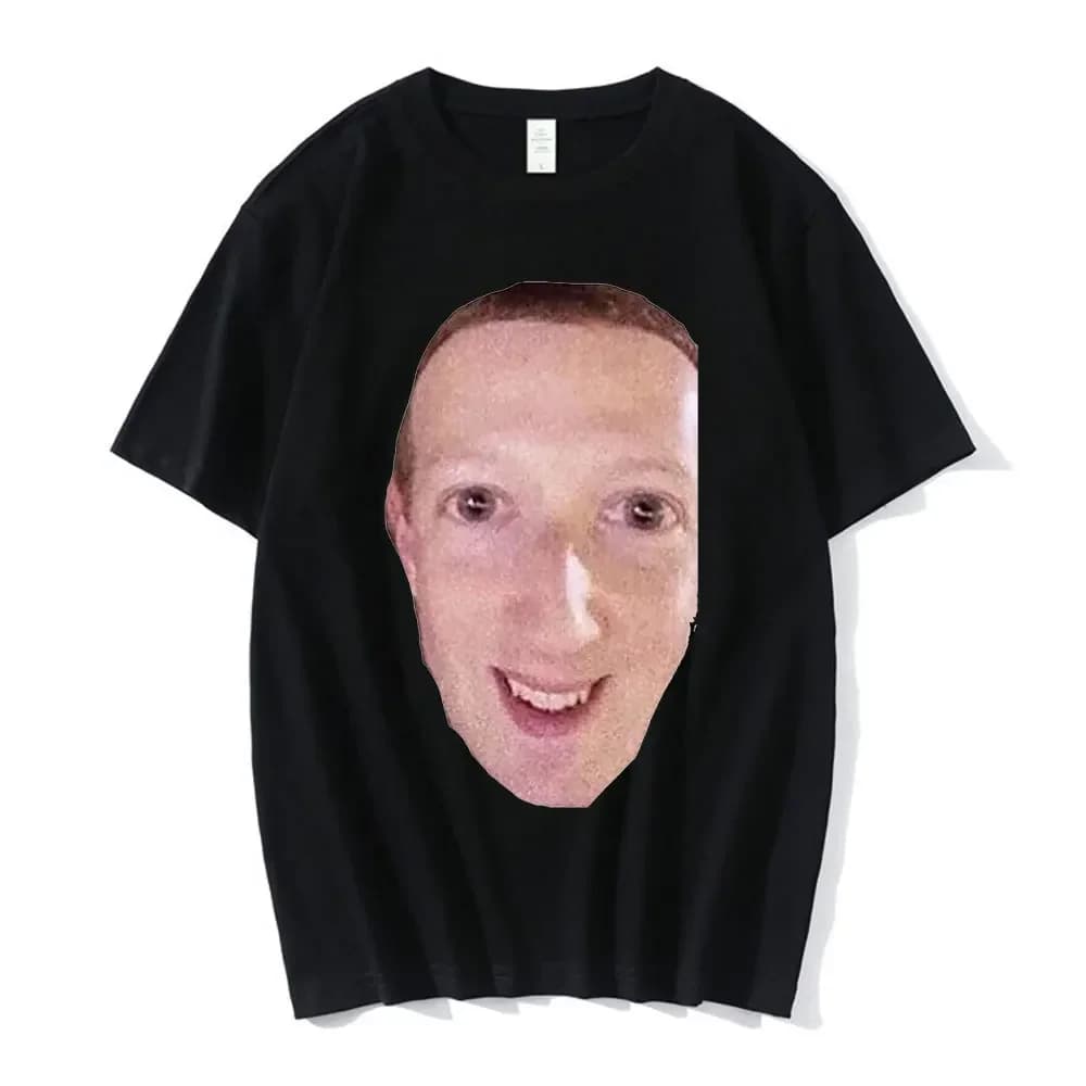 Cursed Zucc T Shirt Cursed Meme Facebook Meme Mark Zuckerberg Short Sleeve T Shirts Plus Size Tops Streetwear