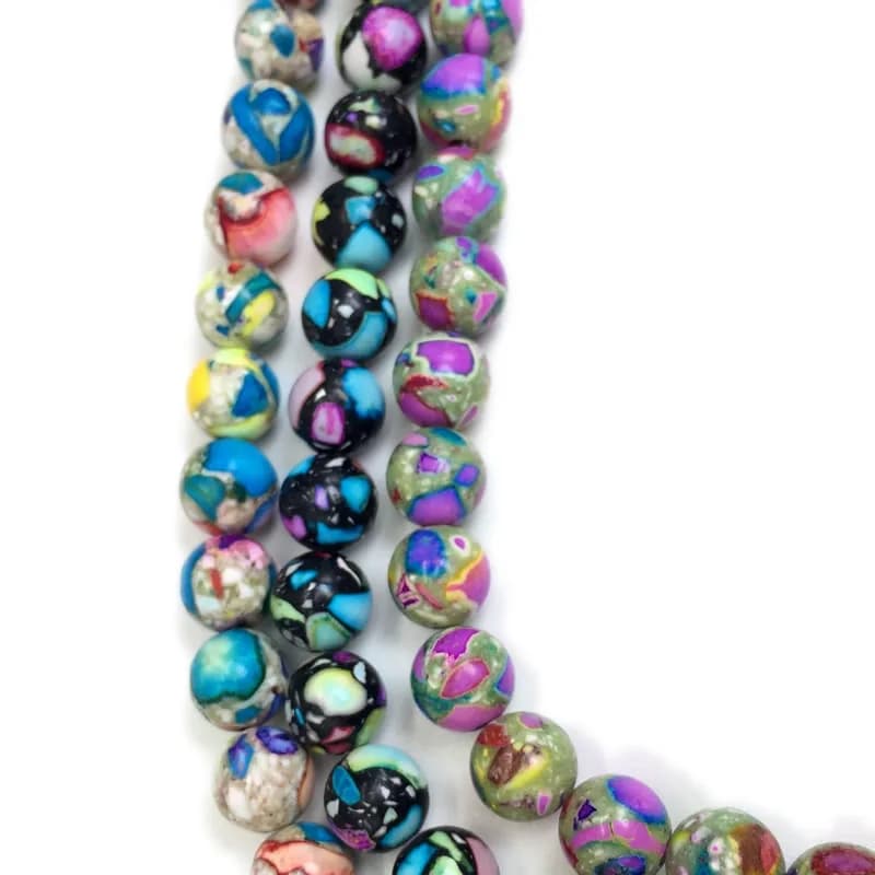 8MM imperatore pietra agate naturali Jaspers imperiale perline distanziate allentate rotonde per gioielli che fanno bracciali accessori per ricamo