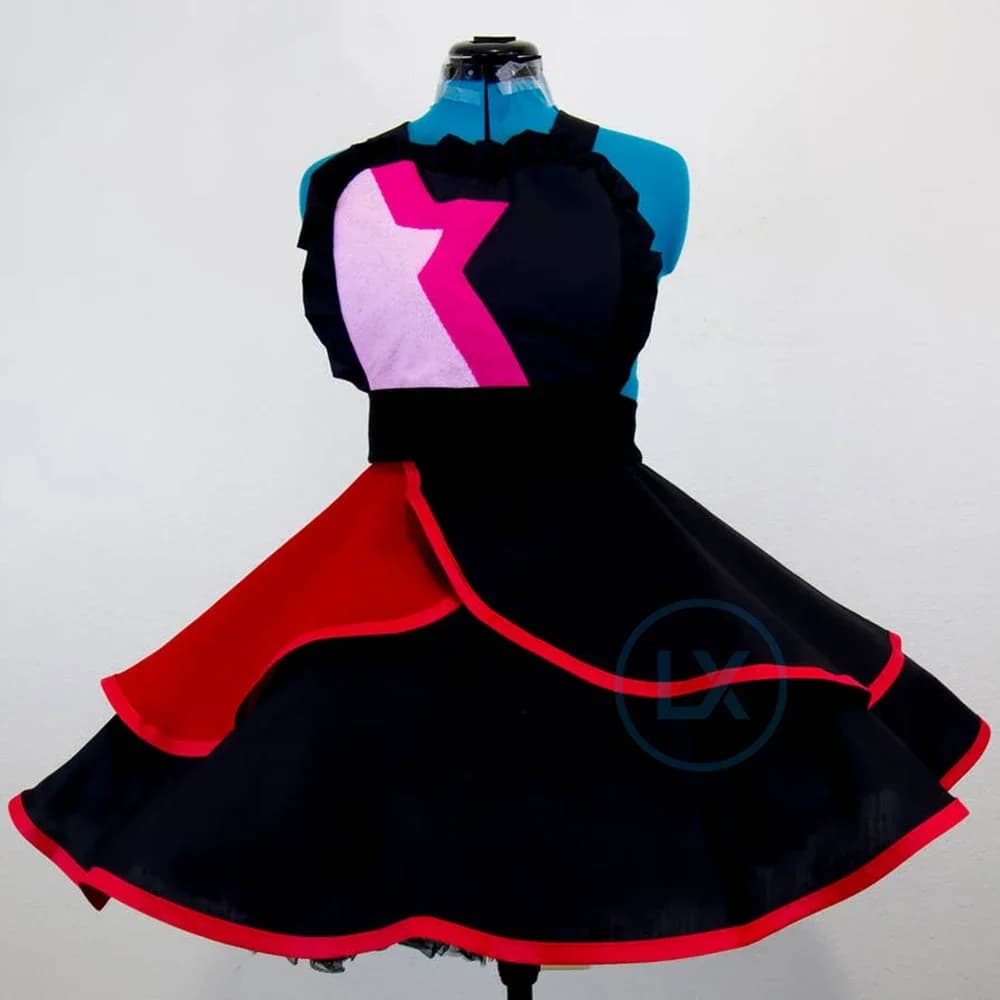 Costume Cosplay Anime Steven Universe Garnet, Abito Kimono Lolita Garnet, Set Senza Maniche per Ragazze e Donne, Abbigliamento Anime per Halloween