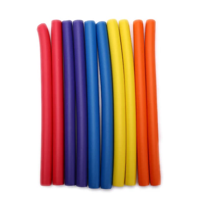 10 Pieces Bigodini Flexible for Soft Foam Hair, Styling Tools, Casual Color