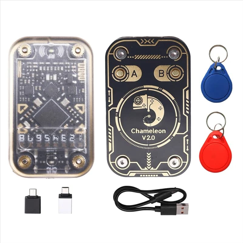 【RECOMENDAR】Chameleon V2.0 125Khz 13.56Mhz NFC Duplicatore RFID Smart Chip Reader Emulatore UID/CUID Card Decodifica + Portachiavi