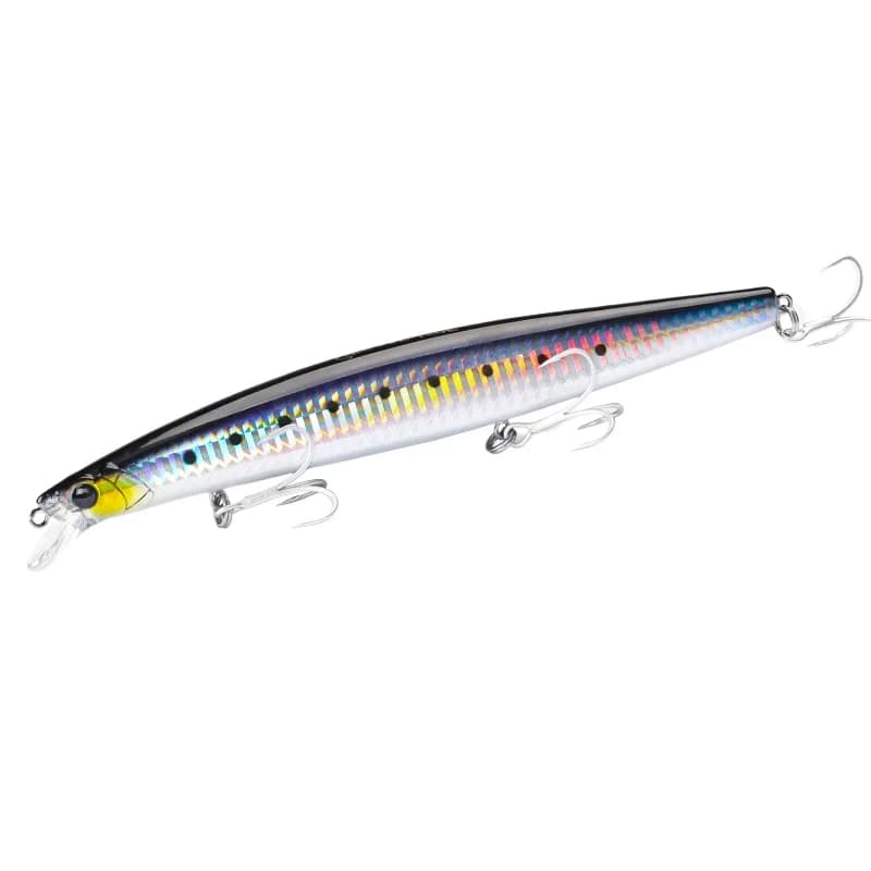 TSURINOYA 4 Pezzi 160F Esche Artificiali Galleggianti Minnow STINGER 163mm 31g per Lanci Lunghi, Grandi Esche Dure per Spigola e Acqua Salata