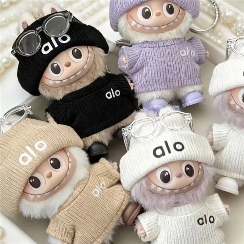 Per labubu Doll 4.0 The Monsters Pin for Love Series Badminton Tennis Sport Maglione Outfit Abbigliamento Scarpe Cappello Vestiti 15-17 cm