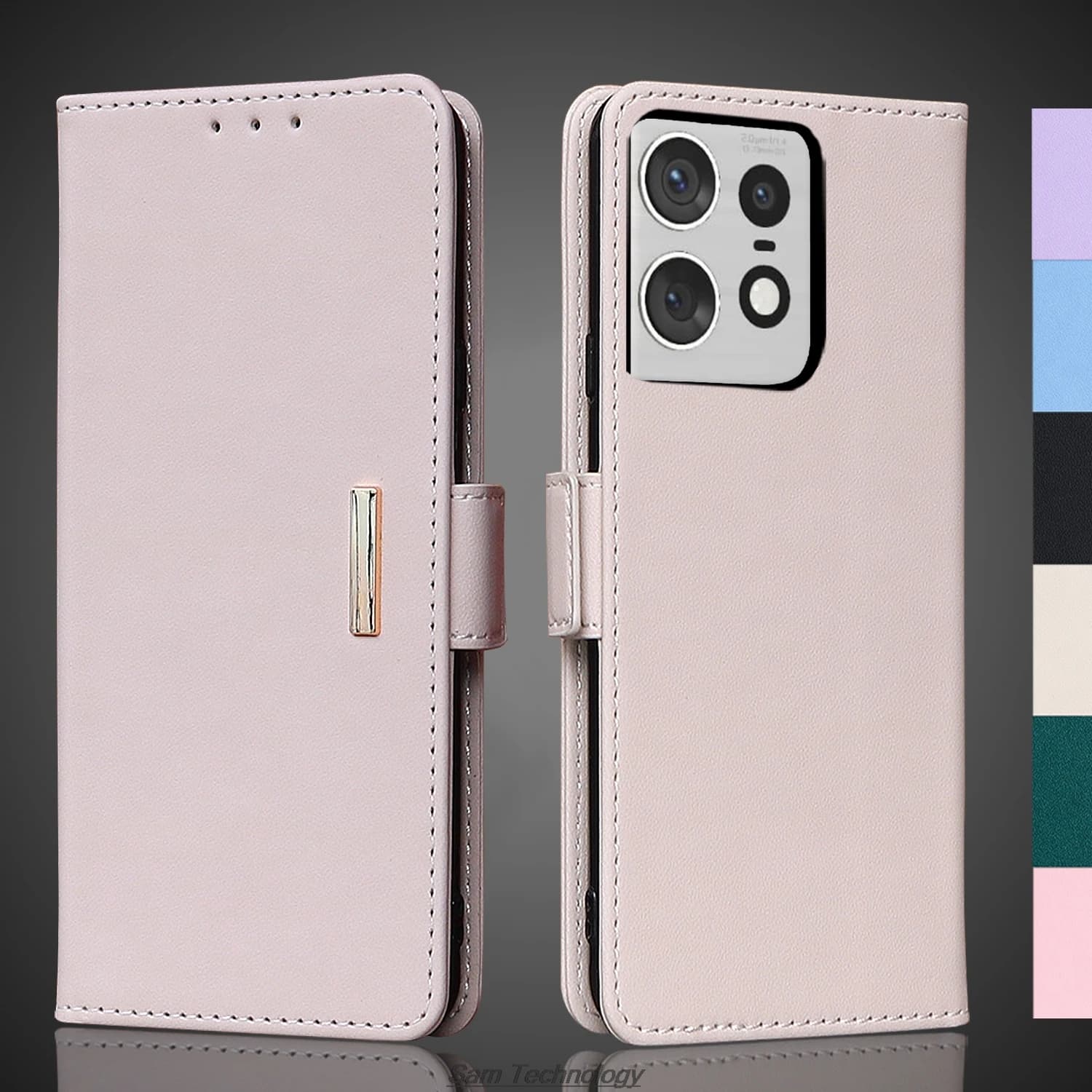 Custodia in pelle con fibbia magnetica per Motorola Moto Edge 50 Pro / Edge50 Pro Portafoglio RFID BLOCCO Flip Cover Semplice Capa Fundas Coque