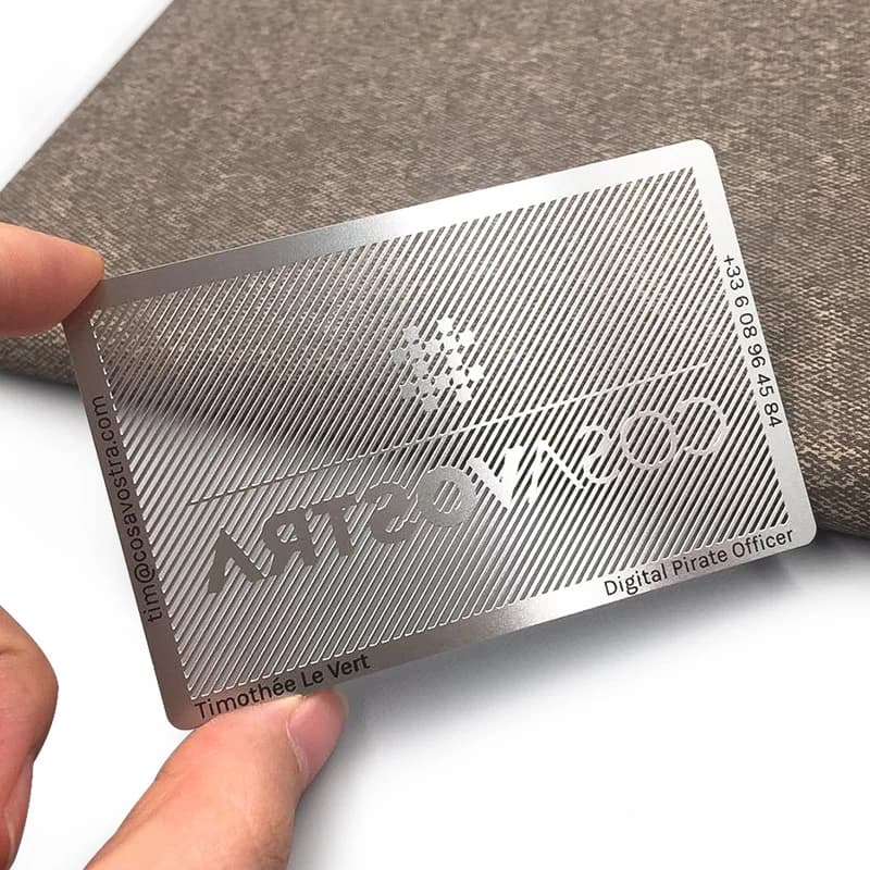Custom Size VIP Credit Card Laser Engraving Metal Business Card