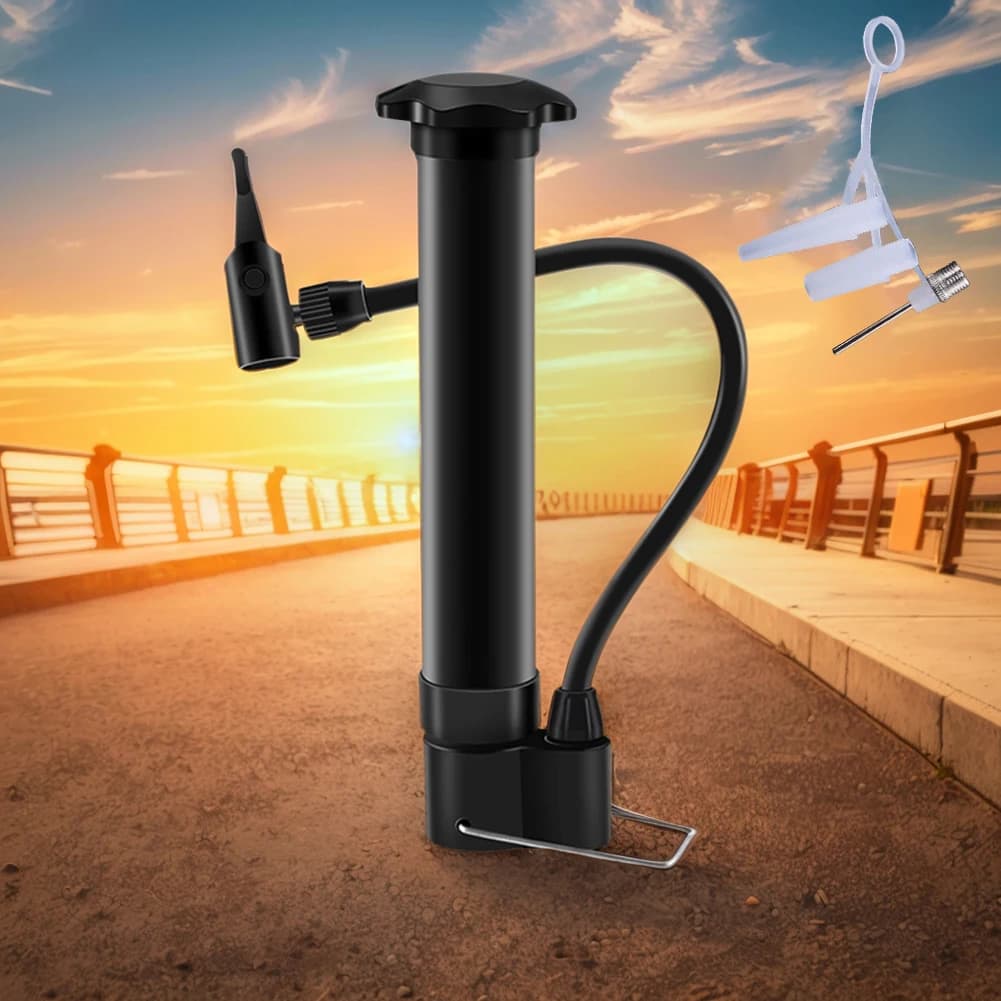 80PSI bici pompa ad aria manuale valvola Schrader pompa da pavimento per bicicletta gonfiatore per pneumatici a palloncino leggero per pneumatici MTB palloncini con palline