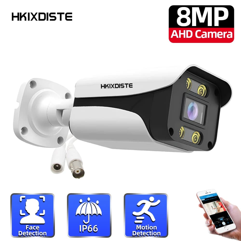 HD 4K analog video surveillance camera face recognition CCTV AHD BNC 8MP H.265 XMEYE 5MP monitoring camera