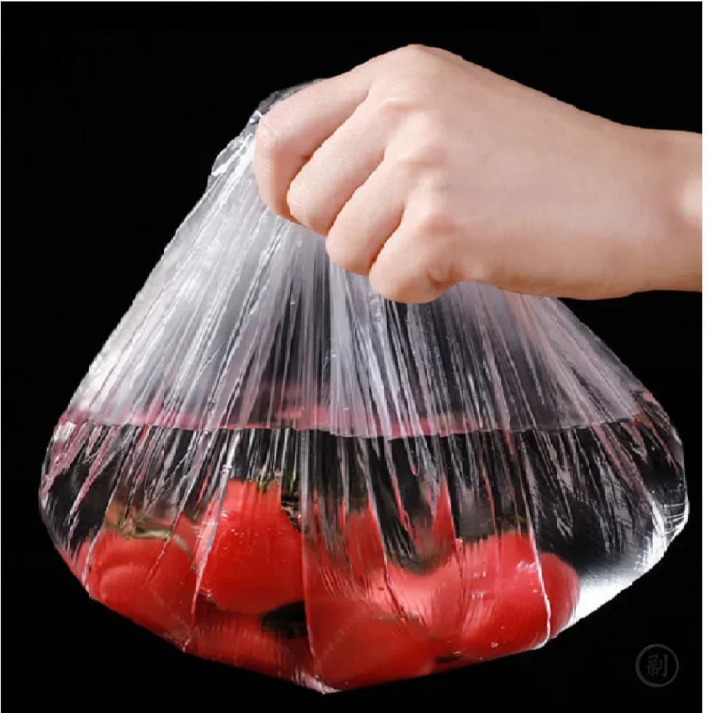 Disposable Food Covers 100 Pieces, Extensible Plastic Covers for Bowls, Seals for Fruit Freshness and Vegetables