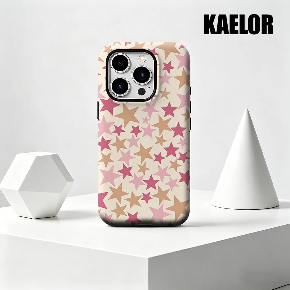 Custodia Kaelor opaca antiurto per MagSafe per iPhone 17 16 15 14 Plus 13 Pro Max, cover rigida in PC effetto cielo stellato pastello