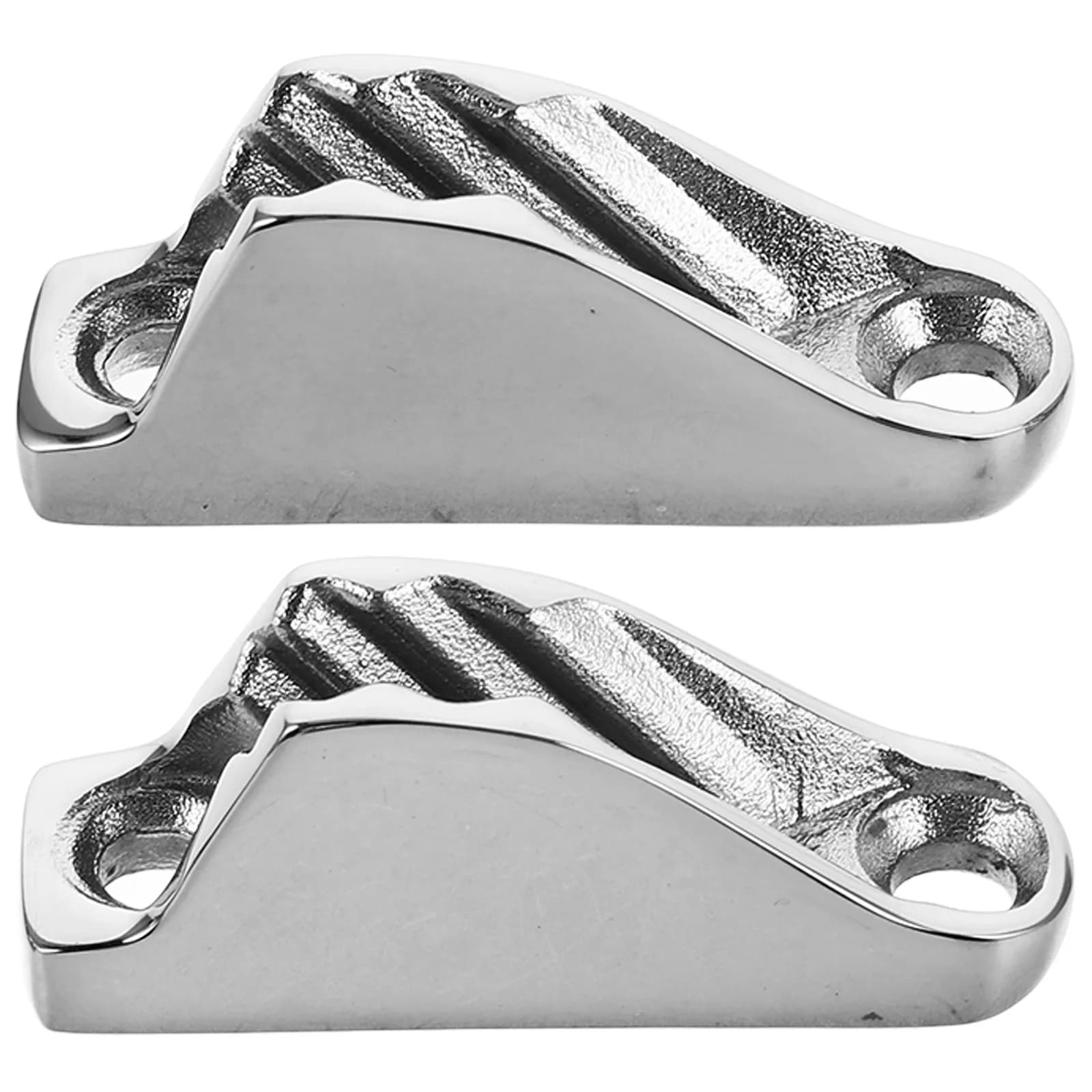 Stainless Steel Boat Rope Cleats 2 Piece Marine Line Clamps for Kayak Sailing Deck Hardware Accessories