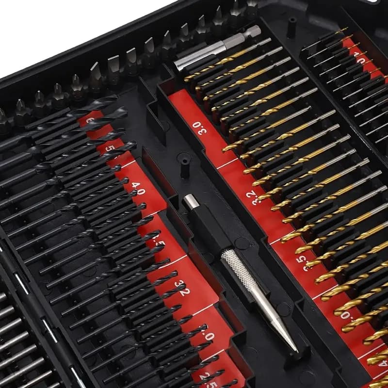 246 piece HSS Combined Tool Set for Woodworking, Open Holes, Concrete Structure, Flat Head Sleeve