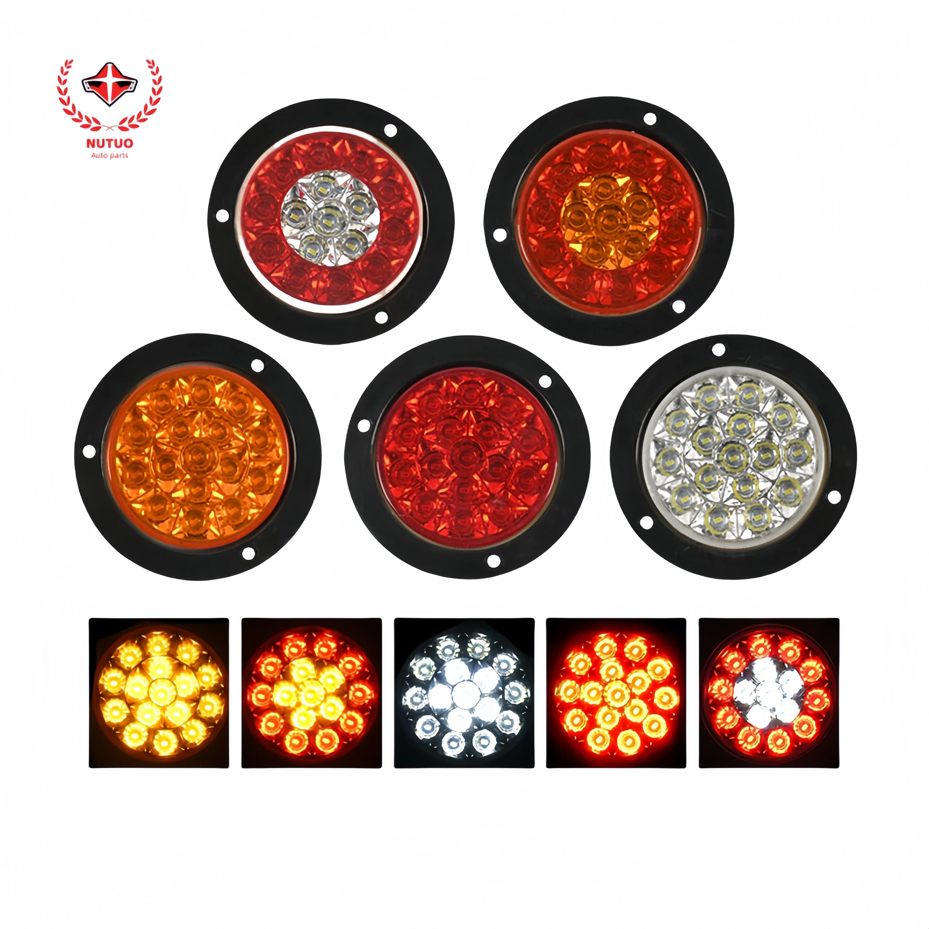 Fanale posteriore per camion 12 v24vled CIMC luce singola anello in plastica luce freno indicatore di direzione fanale posteriore per camion modifica riparazione auto