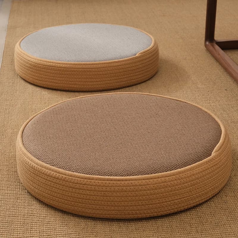 Japanese Zafu Meditation Cushion Extra Thick Tatami Floor Pillow Zen Yoga Seating for Balcony/Window Nook/Buddhist Prayer