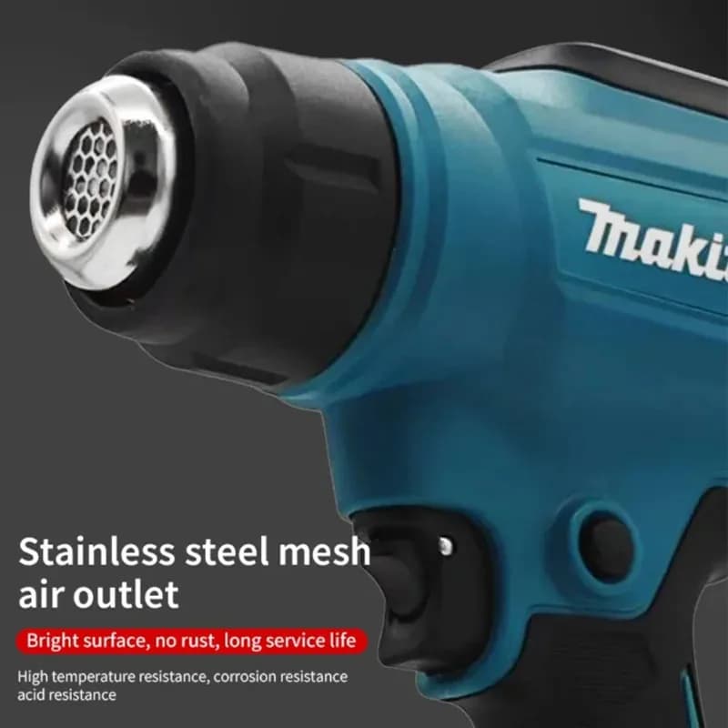 Pistola Termica Senza Fili Makita 18V 550 ° Pistola ad Aria Calda Portatile con Controllo della Temperatura e Display LED per Saldatura e Soffiatura Termica