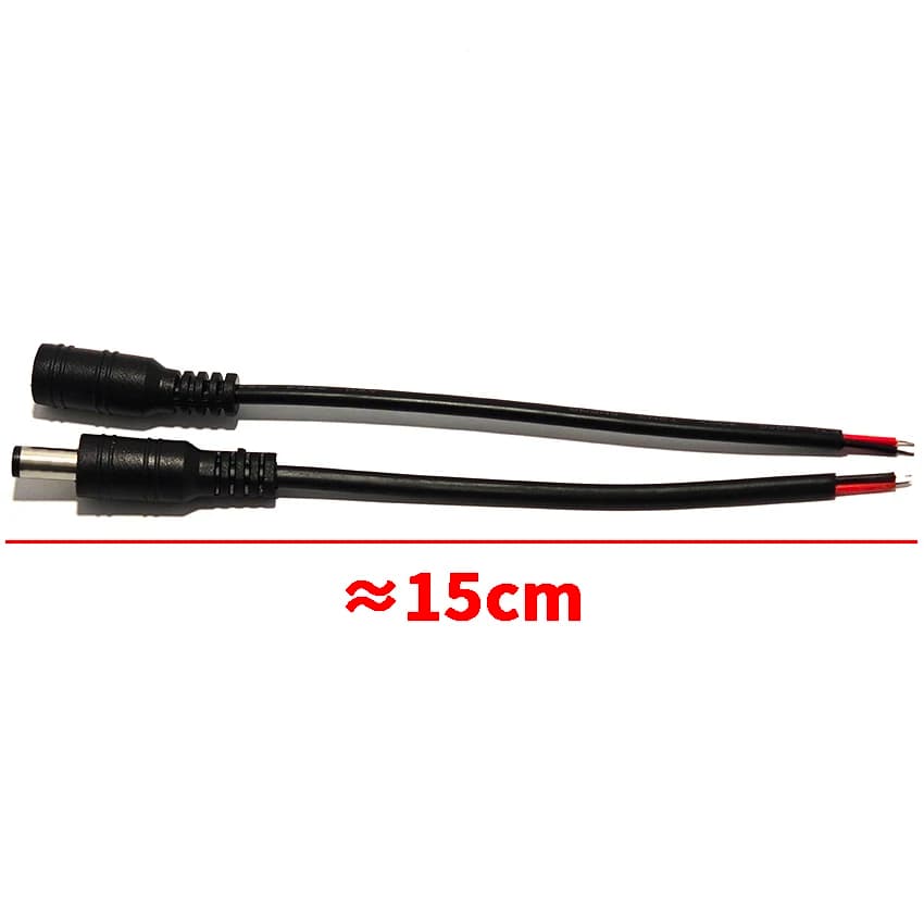 For LED Light Strip Plug DC5.5x2.1mm Male/Female Power Plug Cable Wire Jack Adapter Connector DC5521 5.5*2.1 Power Cord