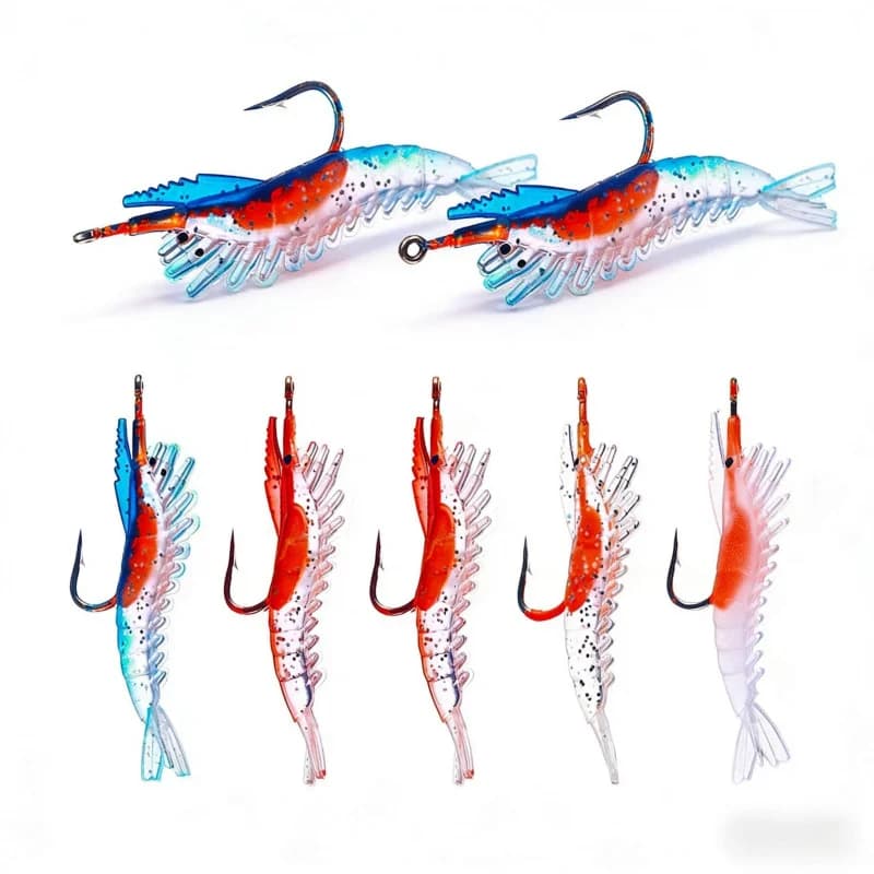 Soft Silicone Shrimp-shaped bait 6cm 3g, Universal Bionic bait for Fresh and Salt Water Fishing, for Spigola and Topmouth Culter