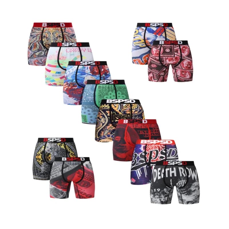 1 pz uomo intimo boxer sexy stampa uomo mutande moda mutandine traspiranti lingerie plus size S-XXL uomo boxer slip tronchi